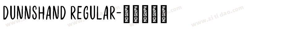 DunnsHand Regular字体转换